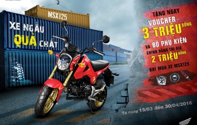 Honda Việt Nam tri ân khách hàng mua xe MSX 125cc